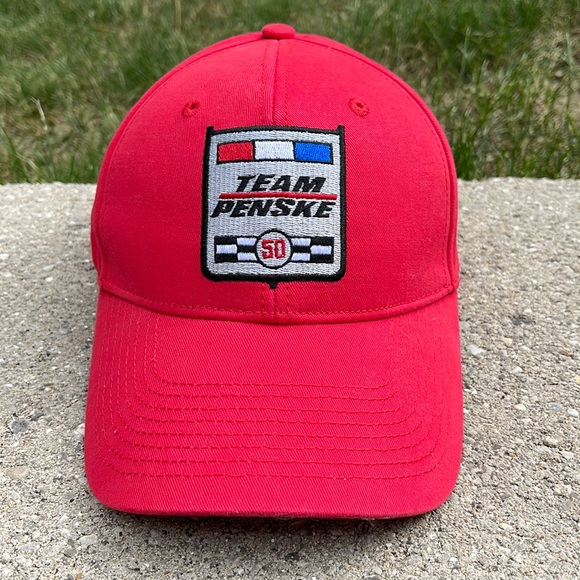 TEAM PENSKE Red Nascar Adjustable Racing Hat Cap - Picture 1 of 6